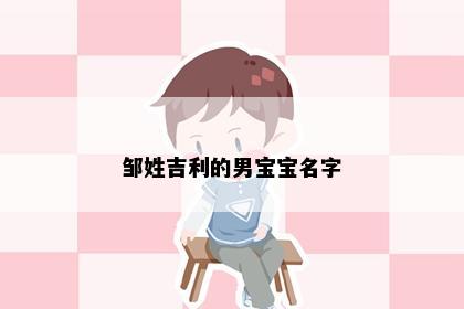 邹姓吉利的男宝宝名字