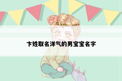 卞姓取名洋气的男宝宝名字