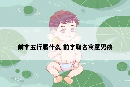 前字五行属什么 前字取名寓意男孩