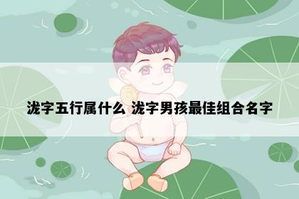 泷字五行属什么 泷字男孩最佳组合名字