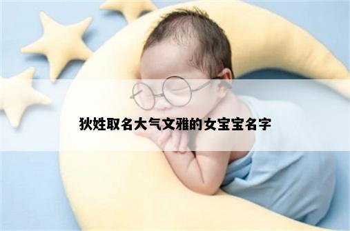 狄姓取名大气文雅的女宝宝名字