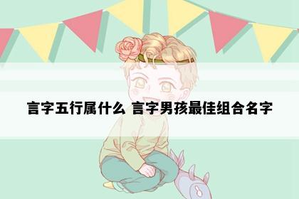 言字五行属什么 言字男孩最佳组合名字