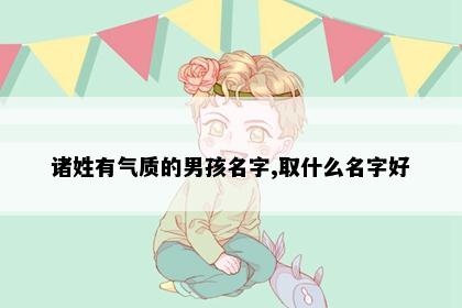 诸姓有气质的男孩名字,取什么名字好