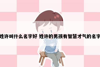 姓许叫什么名字好 姓许的男孩有智慧才气的名字