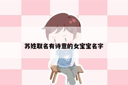 苏姓取名有诗意的女宝宝名字