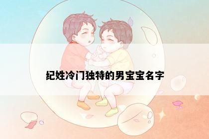 纪姓冷门独特的男宝宝名字