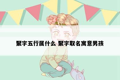 聚字五行属什么 聚字取名寓意男孩