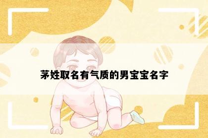 茅姓取名有气质的男宝宝名字