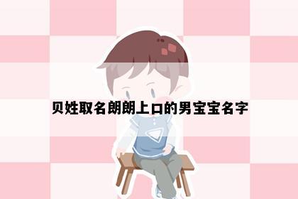 贝姓取名朗朗上口的男宝宝名字