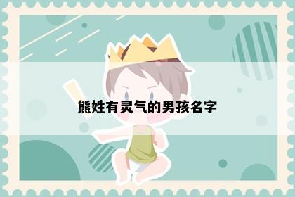 熊姓有灵气的男孩名字