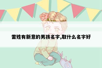 雷姓有新意的男孩名字,取什么名字好