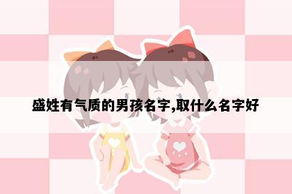 盛姓有气质的男孩名字,取什么名字好