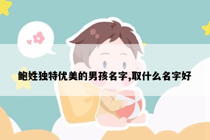 鲍姓独特优美的男孩名字,取什么名字好