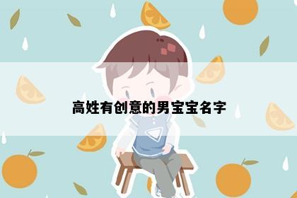 高姓有创意的男宝宝名字