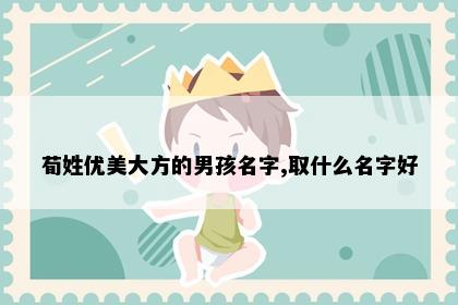 荀姓优美大方的男孩名字,取什么名字好