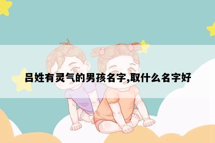吕姓有灵气的男孩名字,取什么名字好