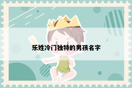 乐姓冷门独特的男孩名字