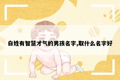 白姓有智慧才气的男孩名字,取什么名字好
