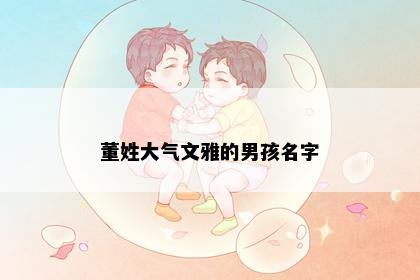 董姓大气文雅的男孩名字