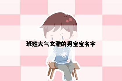 班姓大气文雅的男宝宝名字