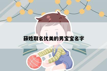 薛姓取名优美的男宝宝名字