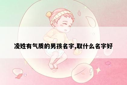 凌姓有气质的男孩名字,取什么名字好