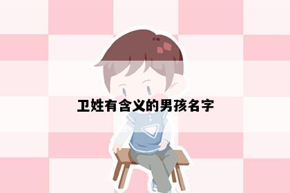 卫姓有含义的男孩名字
