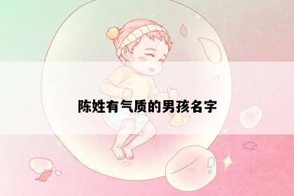 陈姓有气质的男孩名字