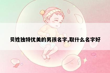 贝姓独特优美的男孩名字,取什么名字好