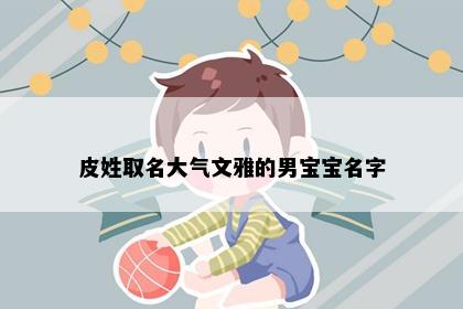 皮姓取名大气文雅的男宝宝名字