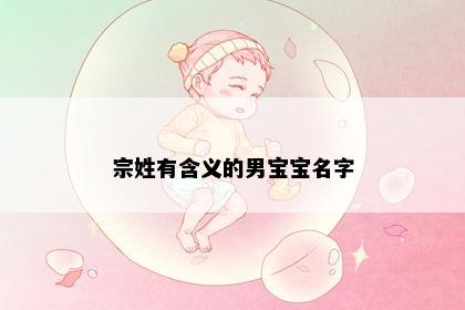 宗姓有含义的男宝宝名字