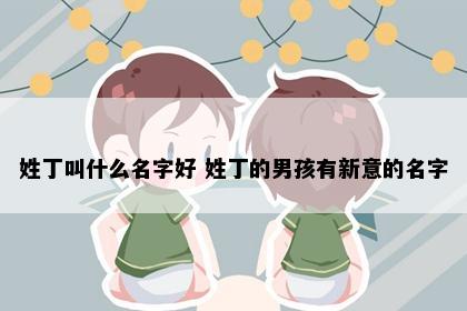 姓丁叫什么名字好 姓丁的男孩有新意的名字