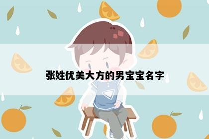 张姓优美大方的男宝宝名字