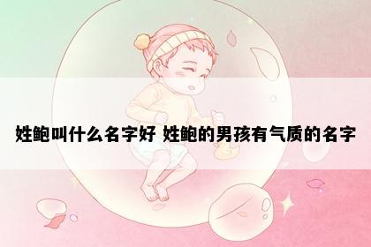 姓鲍叫什么名字好 姓鲍的男孩有气质的名字