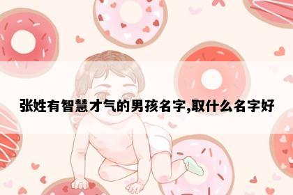 张姓有智慧才气的男孩名字,取什么名字好