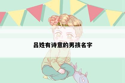 吕姓有诗意的男孩名字