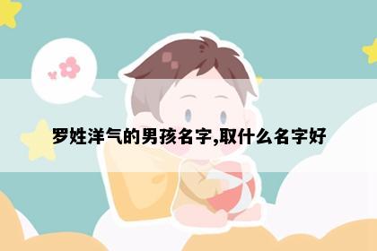 罗姓洋气的男孩名字,取什么名字好