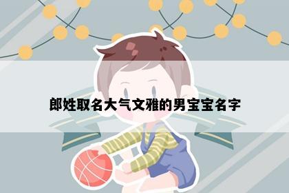 郎姓取名大气文雅的男宝宝名字